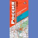 Rosja. Centralne Czarnoziemie. Mapa samochodowa 1:750 000.