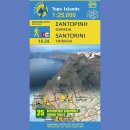 Santorini. Mapa topograficzna 1:25 000.