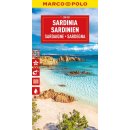 Sardynia (Sardegna, Sardinia). Mapa samochodowa i turystyczna 1:200 000.