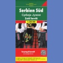 Serbia Południowa. Mapa samochodowa 1:200 000.