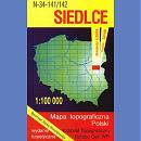 Siedlce N-34-141/142<BR>Mapa topograficzna 1:100 000. Wydanie turystyczne 