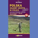 Skarby ukryte w Polsce. <BR>Mapa turystyczno-samochodowa 1:1 000 000.