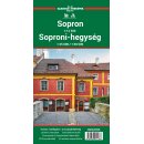 Sopron, Góry Soprońskie (Soproni-hegység, Odenburger Gebirge). Plan miasta 1:12 500. Mapa turystyczna 1:25 000/1:50 000.