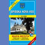 Spiska Nowa Wieś (Spišská Nová Ves). Plan miasta 1:10 000 Mapa Okolic 1:250 000. 