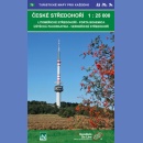 Średniogórze Czeskie (České středohoří). Mapa turystyczna 1:25 000.