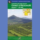 Średniogórze Czeskie zachód (České středohoří zapad). Mapa turystyczna 1:25 000.