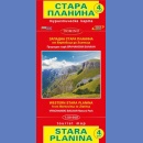 Stara Płanina Zachód 4. Berkowica-Zlatic. Mapa turystyczna 1:50 000.
