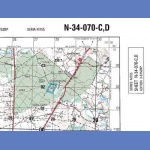 Suwałki N-34-070-C,D. Mapa topograficzna 1:50 000 Układ UTM