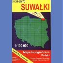 Suwałki N-34-69/70<BR>Mapa topograficzna 1:100 000. Wydanie turystyczne 