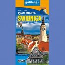 Świdnica. Plan miasta 1:9 000. Powiat Świdnicki. Mapa turystyczna 1:55 000