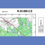 Świeszyno N-33-069-C,D. Mapa topograficzna 1:50 000 Układ UTM