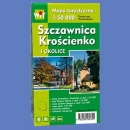 Szczawnica, Krościenko i okolice. Mapa turystyczna 1:50 000. Plany miast 1:10 000.
