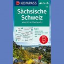 Szwajcaria Saksońska (Sächsische Schweiz). Mapa rowerowa i turystyczna 1:50 000 wodoodporna.