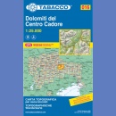 T016: Dolomiti del Centro Cadore. Mapa turystyczna 1:25 000.