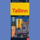 Tallin (Tallinn). Plan 1:25 000 laminowany.