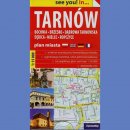 Tarnów, Bochnia, Brzesko, Dąbrowa Tarnowska, Dębica, Mielec, Ropczyce. Plan miasta 1:15 000