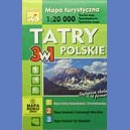 Tatry Polskie 3w1. Zestaw 3 map turystycznych 1:20 000.