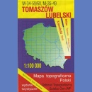 Tomaszów Lubelski M-34-59/60 i M-35-49<BR>Mapa topograficzna 1:100 000. Wydanie turystyczne 