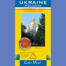 Ukraina, Mołdawia (Ukraine, Moldova). Mapa geograficzno-drogowa 1:1 100 000.