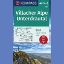 Villacher Alpe. Unterdrautal. Mapa turystyczna 1:25 000 wodoodporna