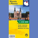 Warmia i Mazury. Mapa turystyczna 1:250 000.