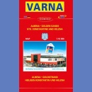 Warna (Varna). Plan miasta 1:10 000. Albena, Złote Piaski, St. Konstantin