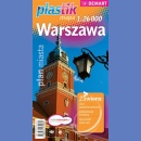 Warszawa. Plan miasta 1:26 000. Plastik