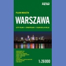 Warszawa. Plan miasta 1:26 000 laminowany. 