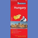 Węgry (Hungary). Mapa samochodowa 1:400 000.