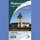 Węgry. Mapa samochodowa 1:540 000.