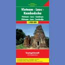 Wietnam, Laos, Kambodża. Mapa samochodowa 1:900 000.