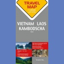 Wietnam, Laos, Kambodża. (Vietnam, Laos, Kambodscha). Mapa 1:1 500 000. Travel Map 