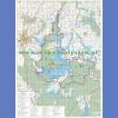 Wigierski Park Narodowy. Jezioro Wigry. Czarna Hańcza. Puszcza Augustowska. Mapa turystyczna 1:25 000 ścienna.