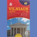 Wilno centrum (Vilniaus centras). Plan miasta 1:7 000.