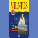 Wilno (Vilnius). Plan miasta 1:25 000.