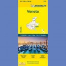 Włochy: Wenecja Euganejska (Veneto). Mapa samochodowa 1:200 000