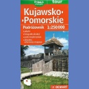 Województwo kujawsko-pomorskie. Mapa 1:250 000. tour laminowana