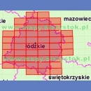 Województwo łódzkie. Mapa topograficzna 1:50 000. Układ UTM - Arkusz