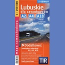 Województwo lubuskie dla zawodowców. Mapa samochodowa 1:250 000.