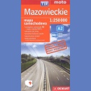 Województwo mazowieckie TIR. Mapa 1:250 000 dla zawodowców