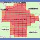 Województwo mazowieckie. Mapa topograficzna 1:50 000. Układ UTM - Arkusz