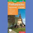 Województwo podkarpackie. Mapa turystyczna 1:250 000 laminowana.