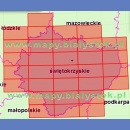 Województwo świętokrzyskie. Mapa topograficzna 1:50 000. Układ UTM - Arkusz