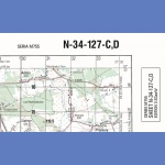 Wołomin N-34-127-C,D. Mapa topograficzna 1:50 000. Układ UTM