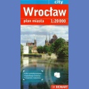Wrocław. Plan miasta 1:20 000.
