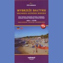 Wybrzeże Bałtyku: Niechorze-Ustronie Morskie. Mapa turystyczna 1:50 000. Plany miejscowości
