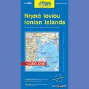 Wyspy Jońskie (Ionian Islands) Mapa turystyczna 1:250 000.