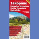 Zakopane, Bukowina Tatrzańska, Białka Tatrzańska, Kościelisko. Plan 1:10 000 foliowany