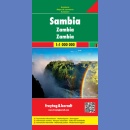 Zambia. Mapa samochodowa 1:1 000 000.