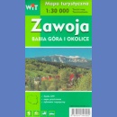 Zawoja, Babia Góra i okolice. Mapa turystyczna 1:30 000.